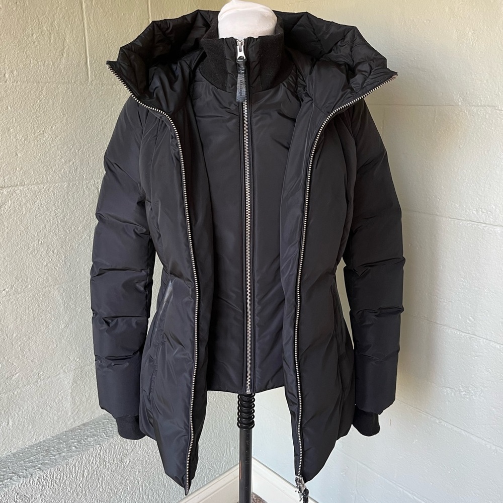 Mackage black down coat XS